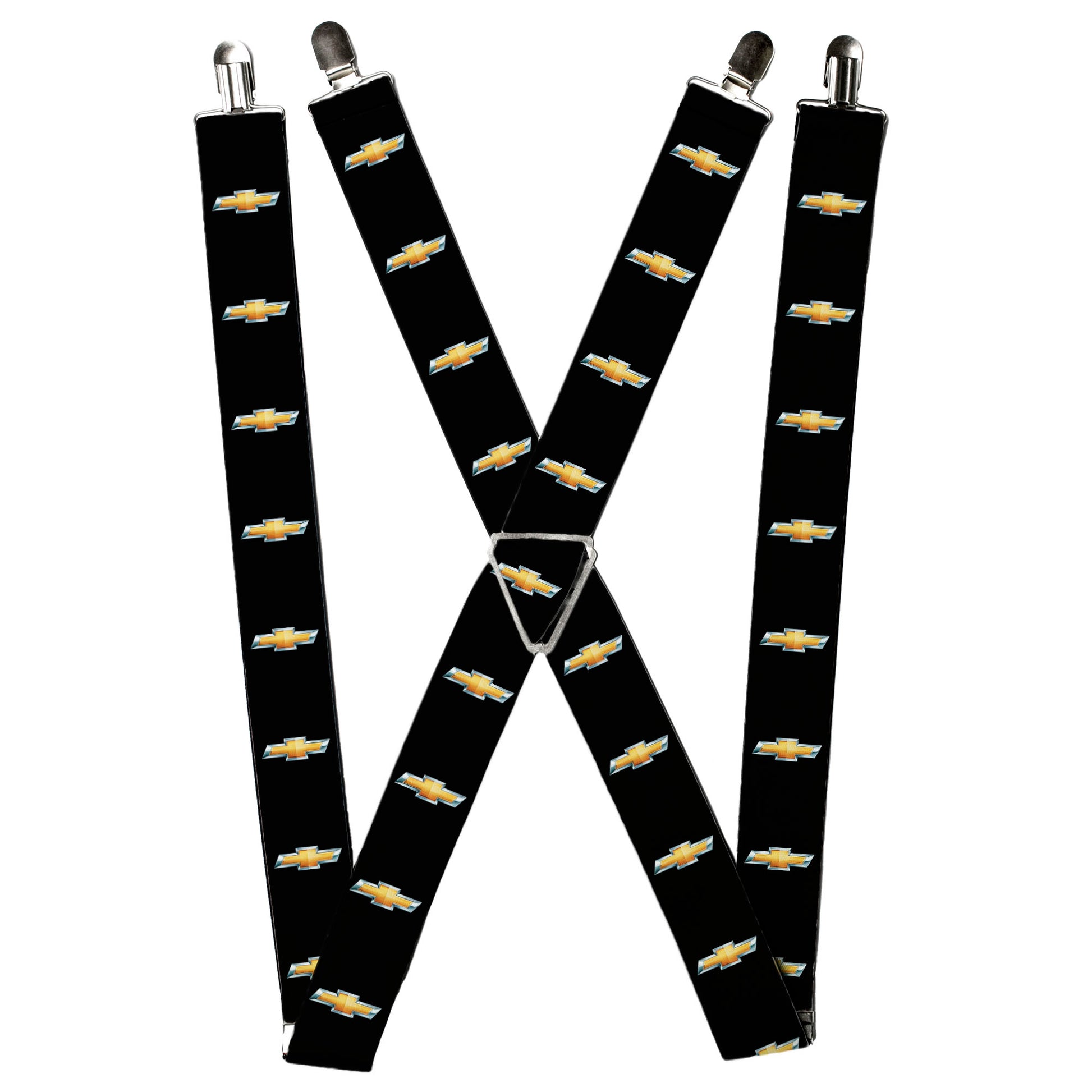 Suspenders - CHEVROLET/Bowtie Black/Gold Suspenders Chevy