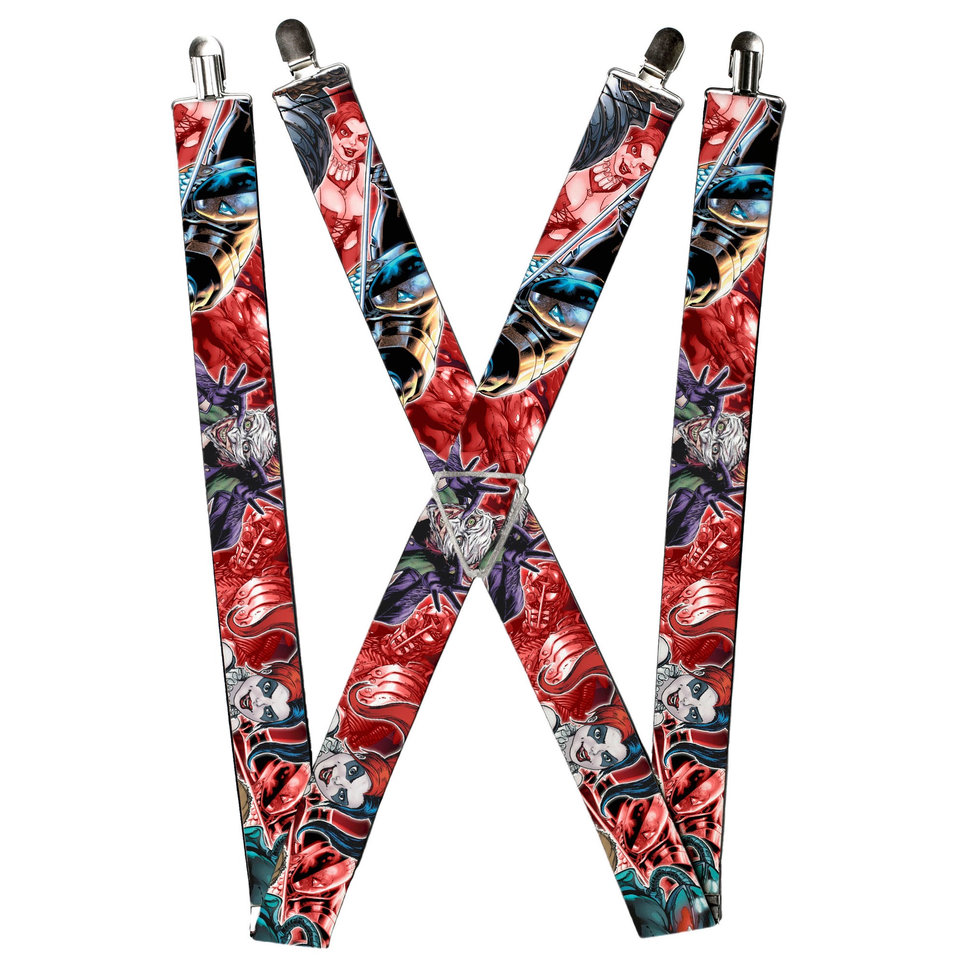 Suspenders - 5-Suicide Squad Villains Group Reds Suspenders DC Comics