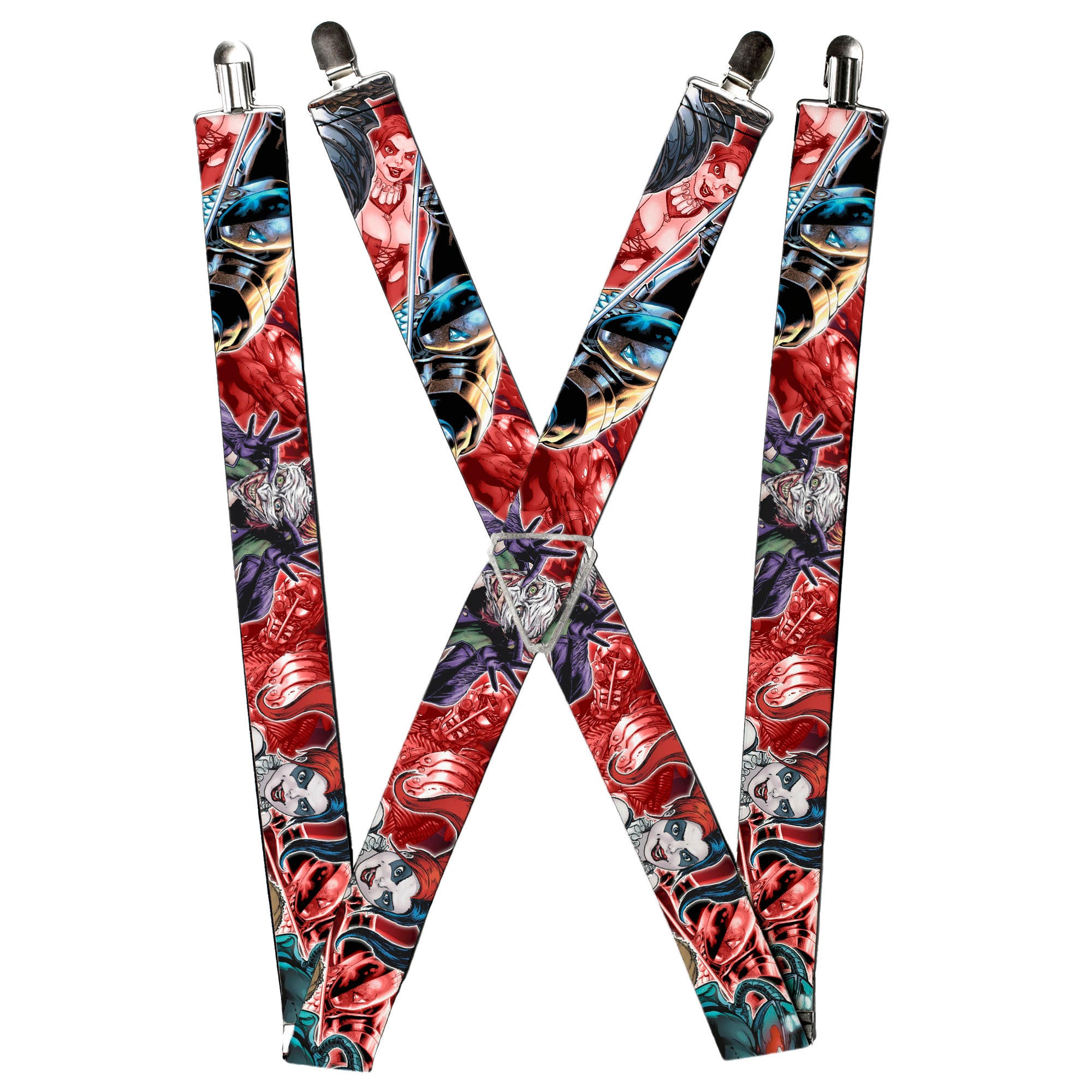 Suspenders - 5-Suicide Squad Villains Group Reds Suspenders DC Comics