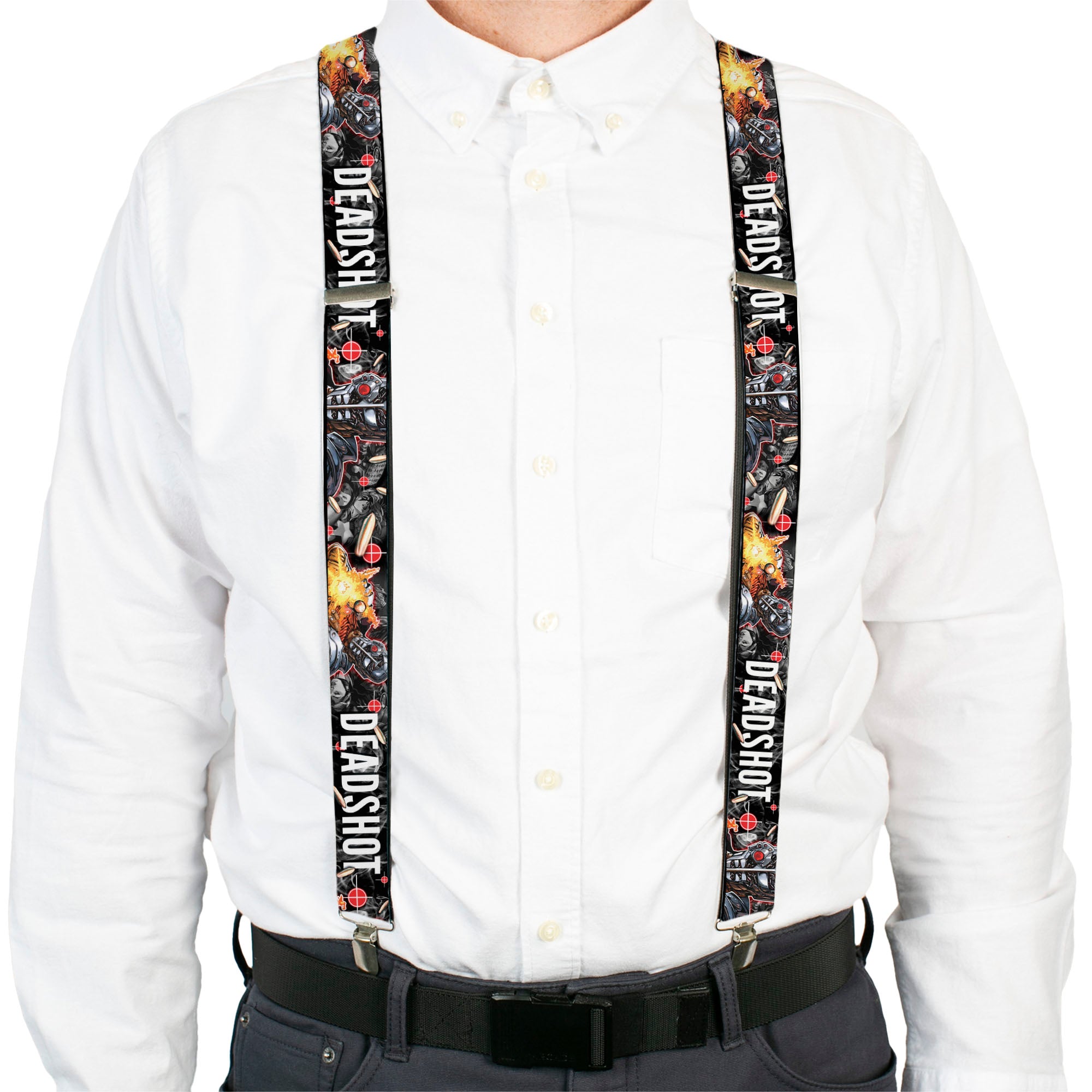 Suspenders - DEADSHOT Face/Pose/Targets/Bullets Suspenders DC Comics