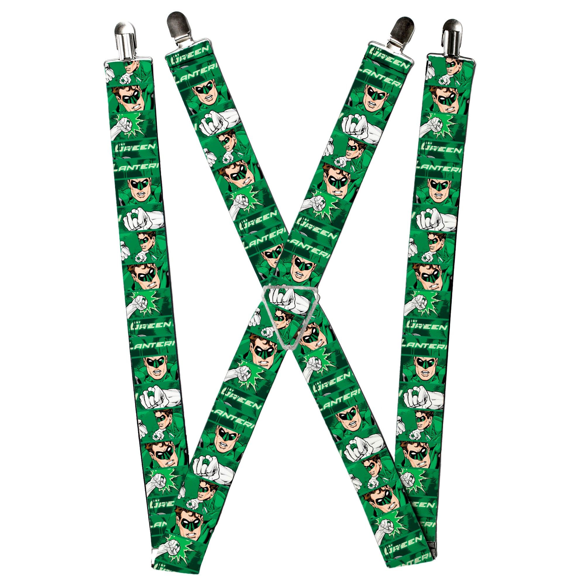 Suspenders - Green Lantern Green Glow w/Text