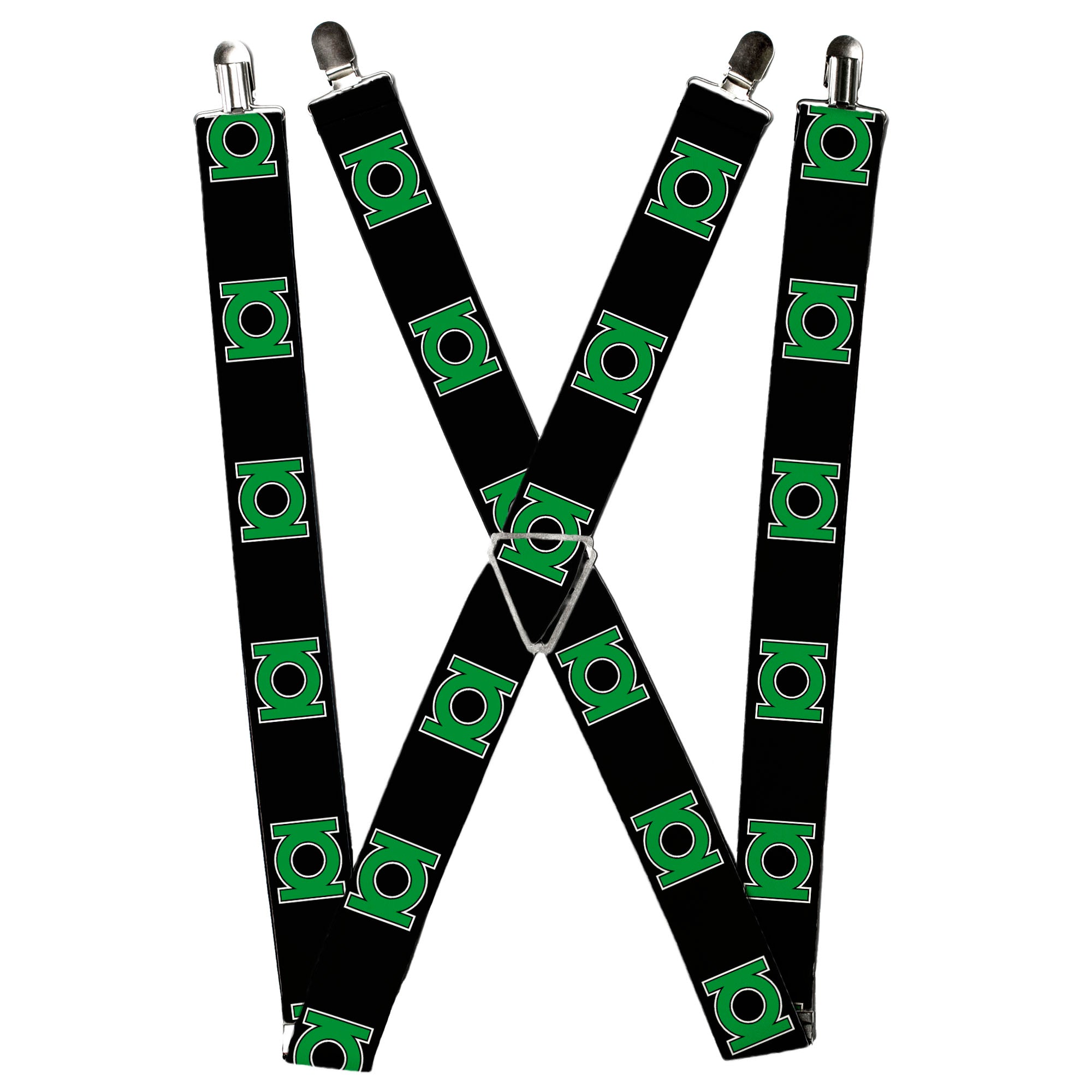 Suspenders - Green Lantern Logo Black/Green