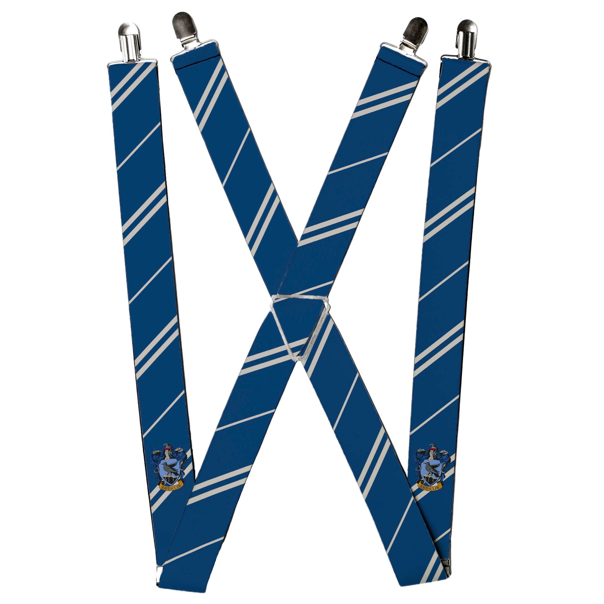 Suspenders - RAVENCLAW Crest/Stripe Blue/Gray Suspenders Harry Potter