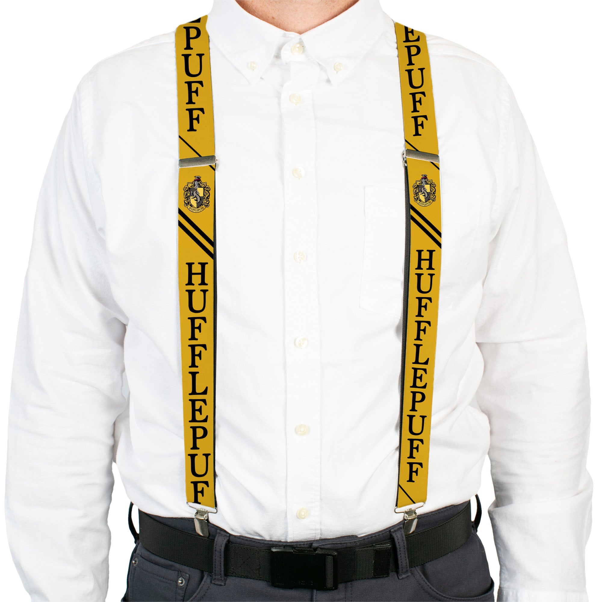 Suspenders - HUFFLEPUFF Crest/Stripe2 Yellow/Black