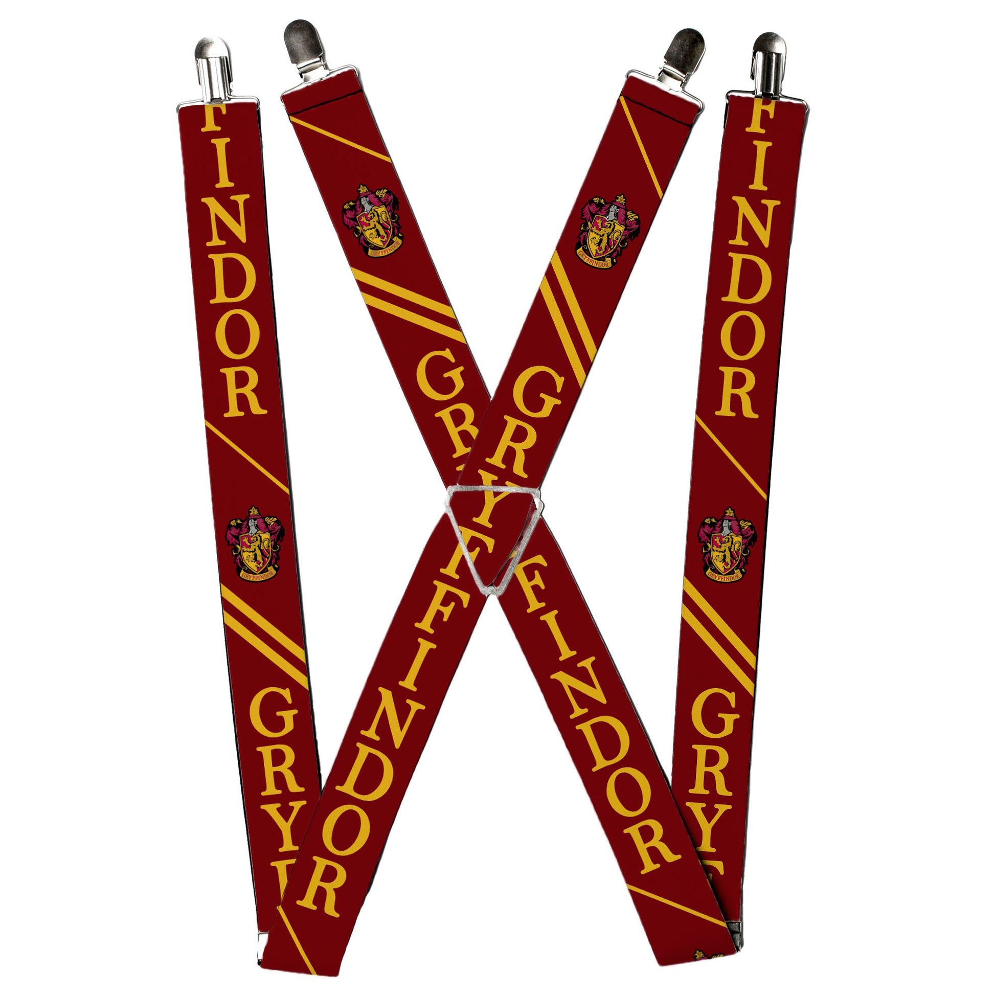 Suspenders - GRYFFINDOR/Crest Stripe3 Red/Gold Suspenders Harry Potter
