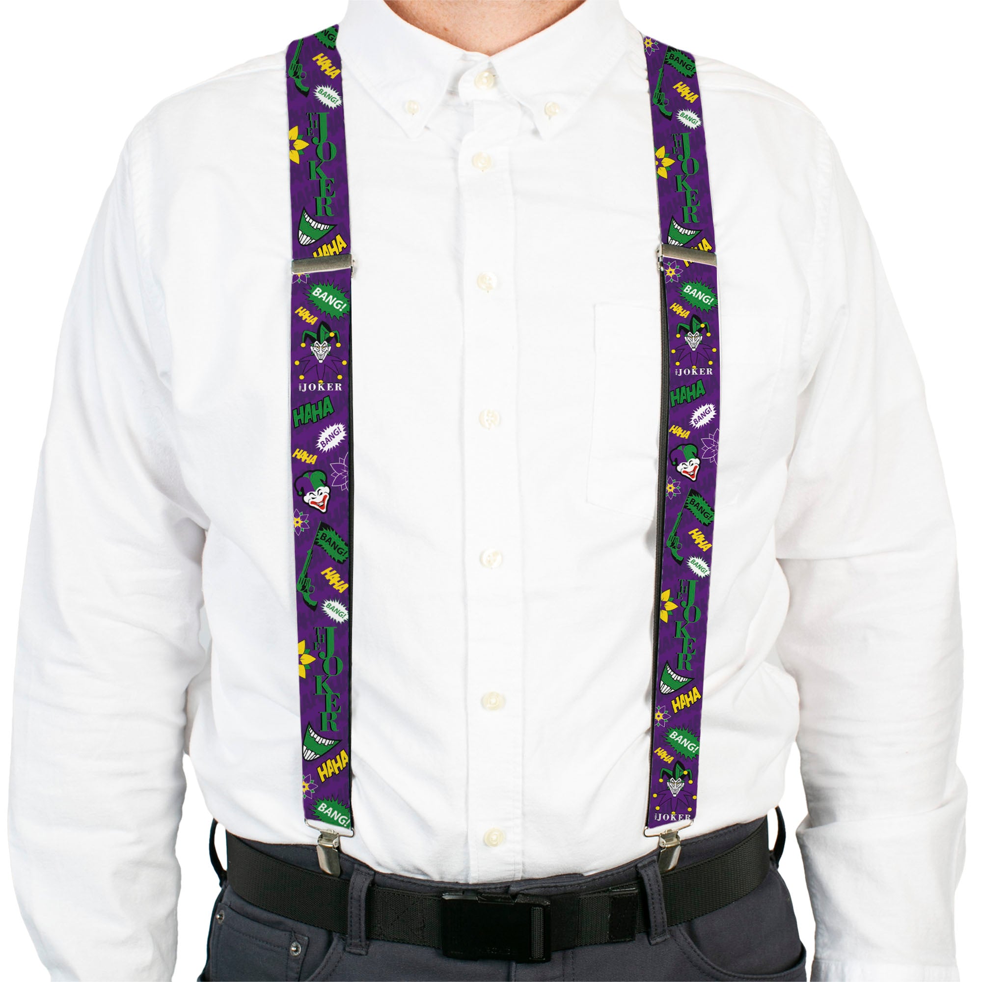 Suspenders - THE JOKER Elements Collage Purple/Green/Yellow/White