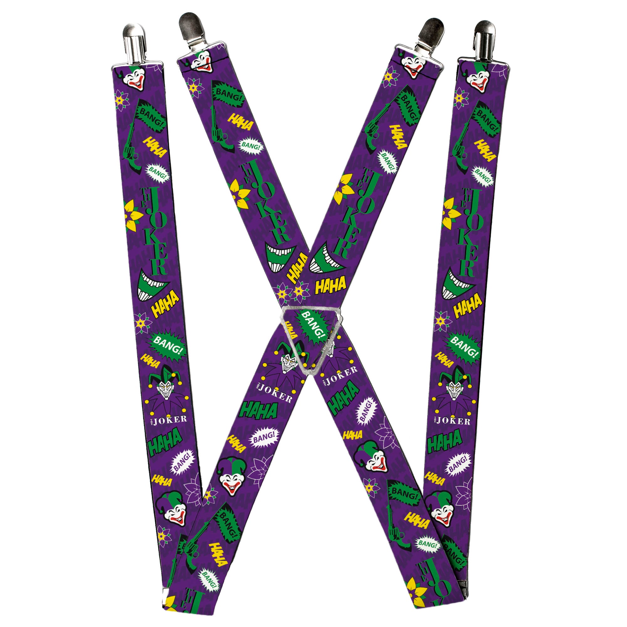 Suspenders - THE JOKER Elements Collage Purple/Green/Yellow/White