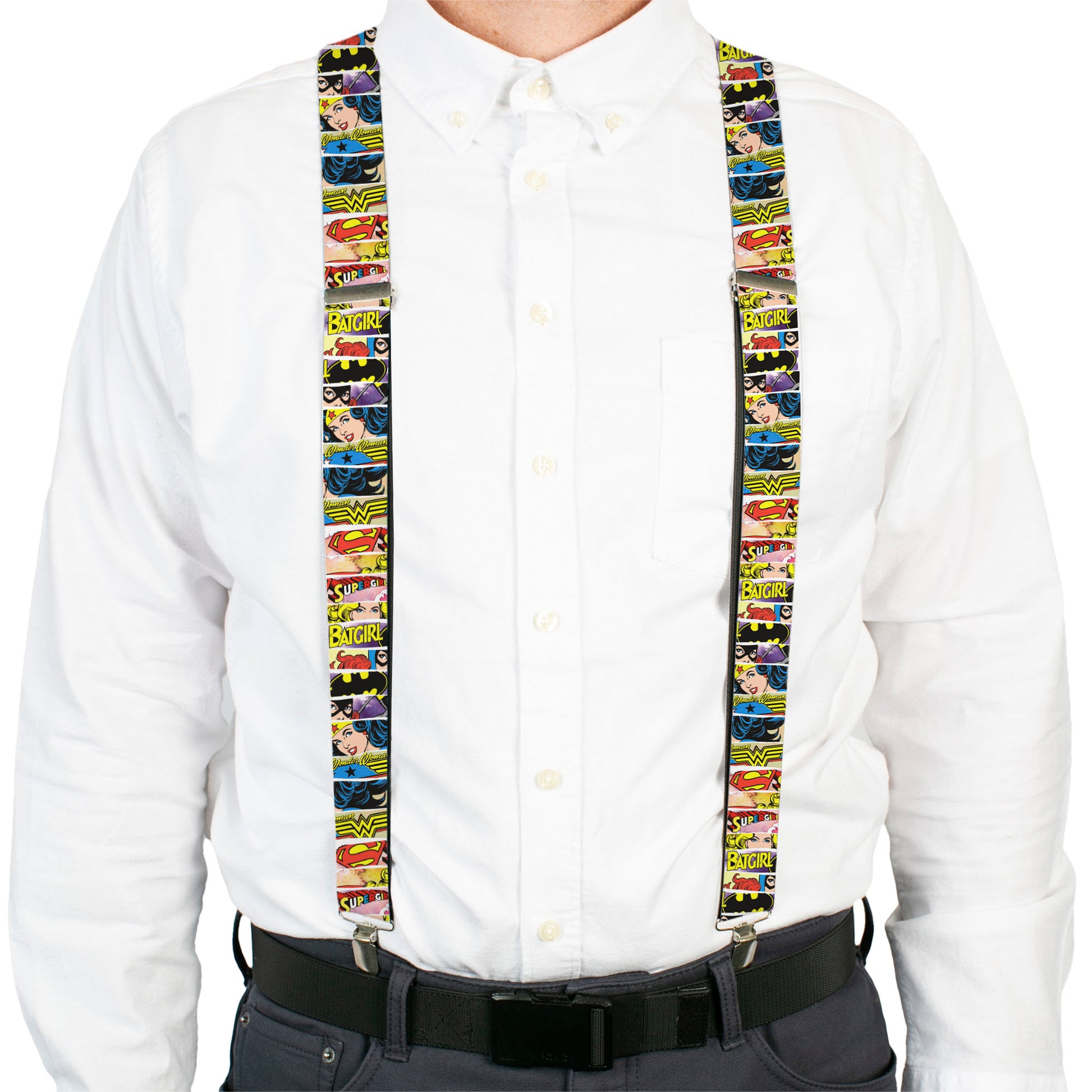 Suspenders - Superheroines Wonder Woman/Supergirl/Batgirl Suspenders DC Comics