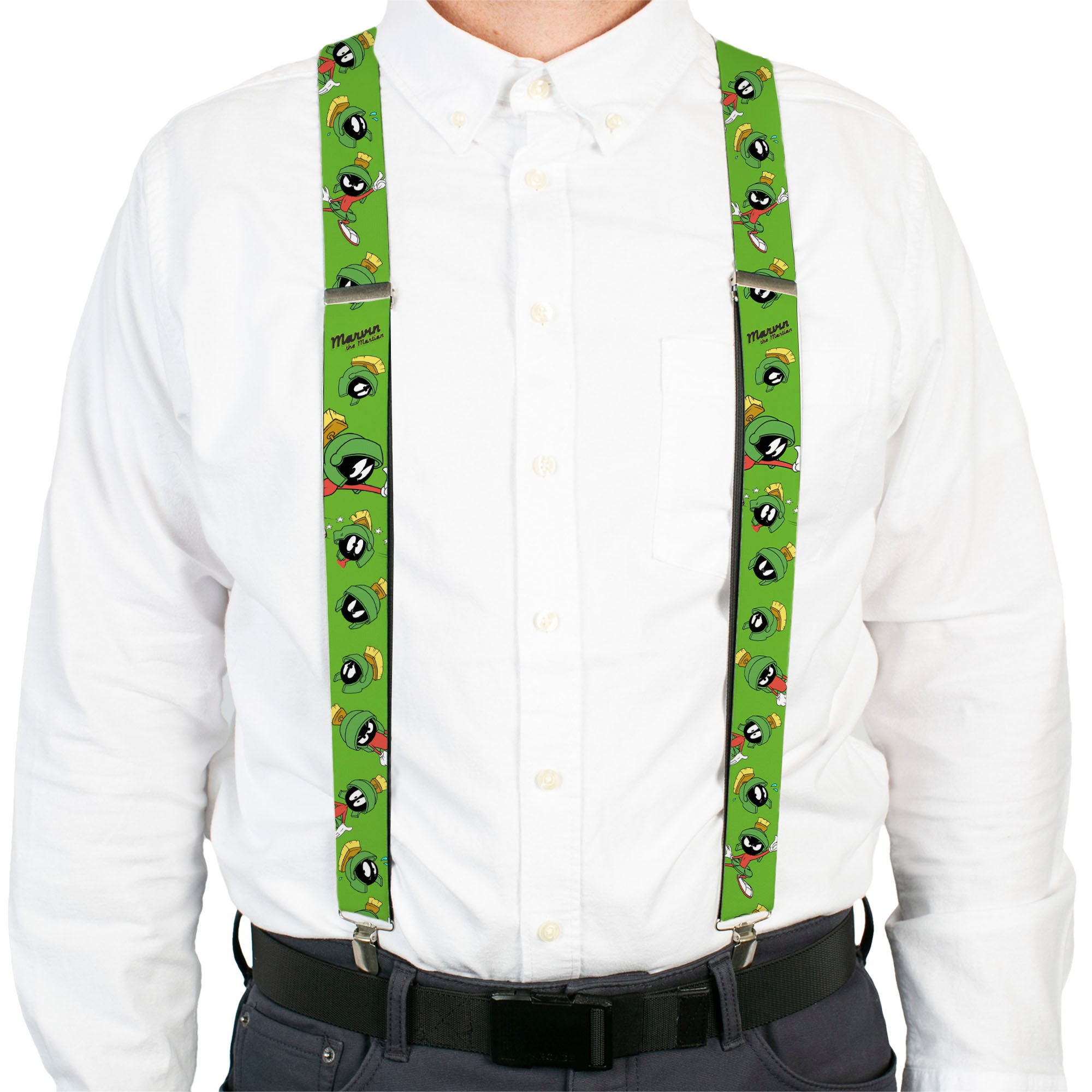 Suspenders - MARVIN THE MARTIAN w/Poses/Expressions Green Suspenders Looney Tunes