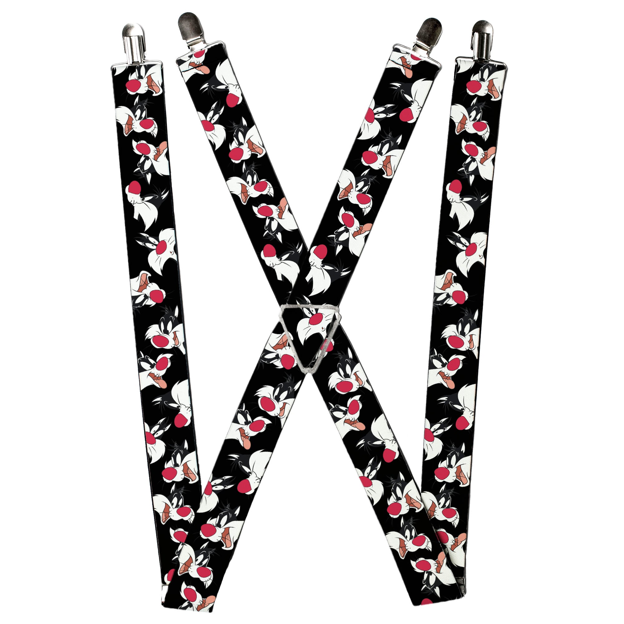 Suspenders - Sylvester the Cat Expressions Scattered Black