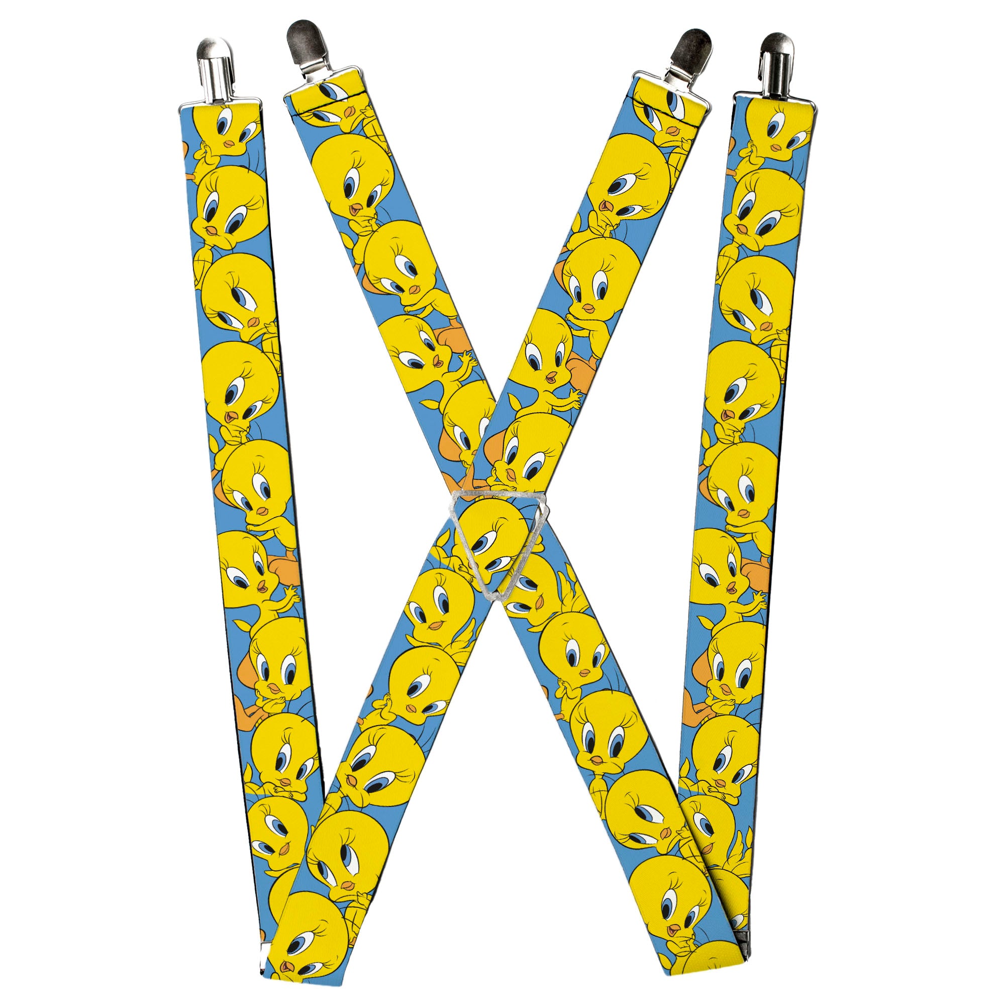 Suspenders - Tweety Bird Poses Baby Blue