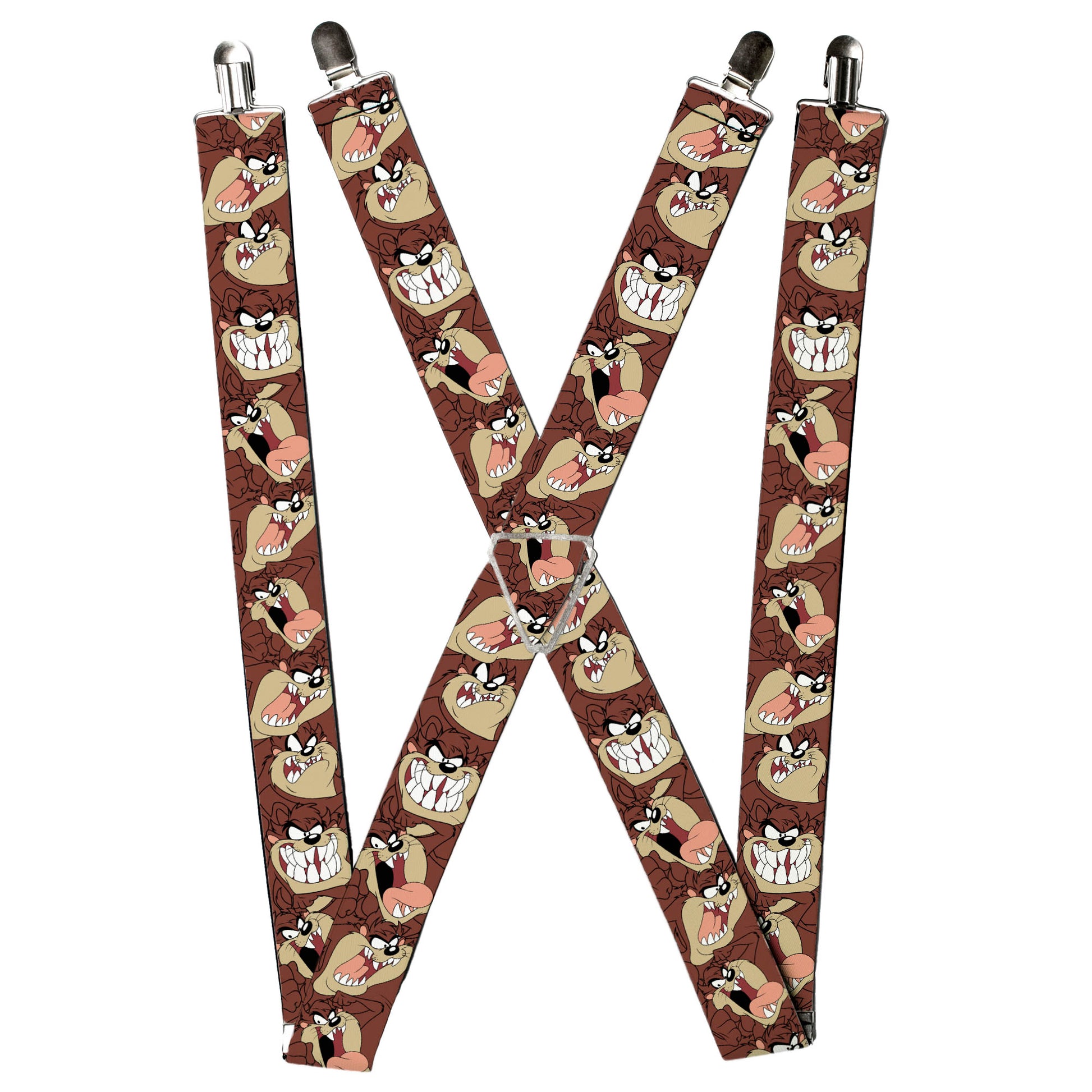 Suspenders - Tasmanian Devil Expressions Brown Suspenders Looney Tunes
