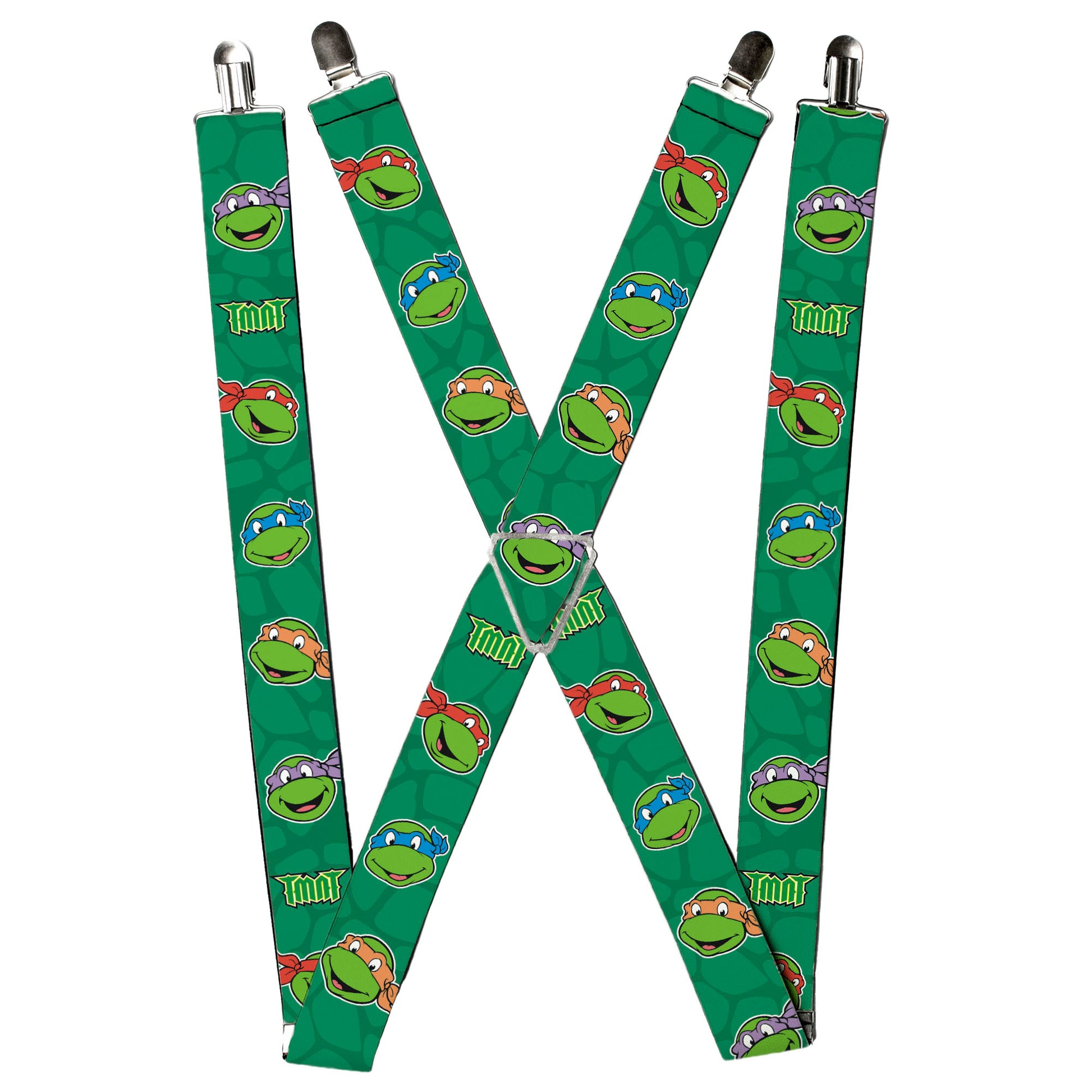 Suspenders - Classic Teenage Mutant Ninja Turtles Turtle Faces/TMNT Green Turtle Shell Suspenders Teenage Mutant Ninja Turtles