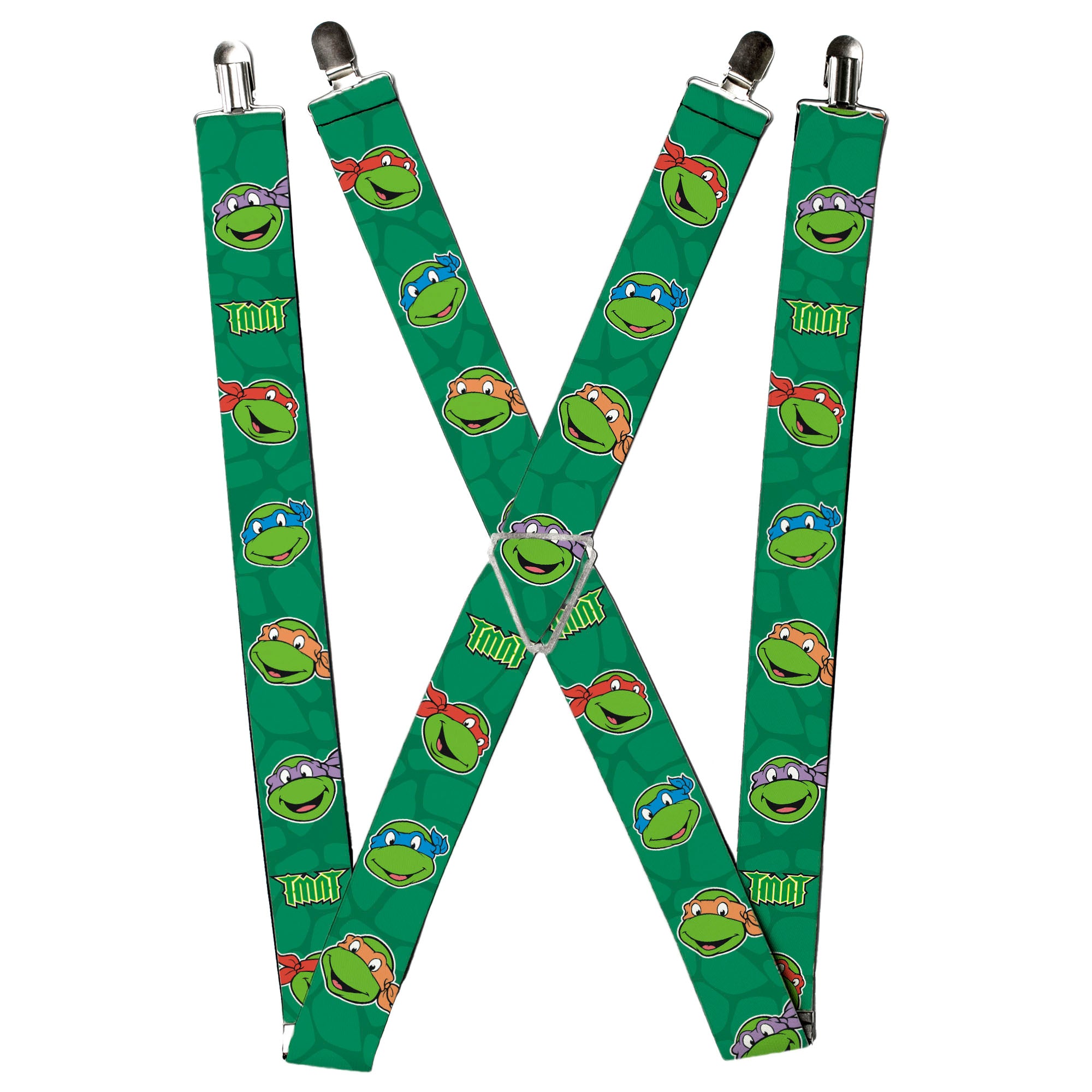 Suspenders - Classic Teenage Mutant Ninja Turtles Turtle Faces/TMNT Green Turtle Shell Suspenders Teenage Mutant Ninja Turtles