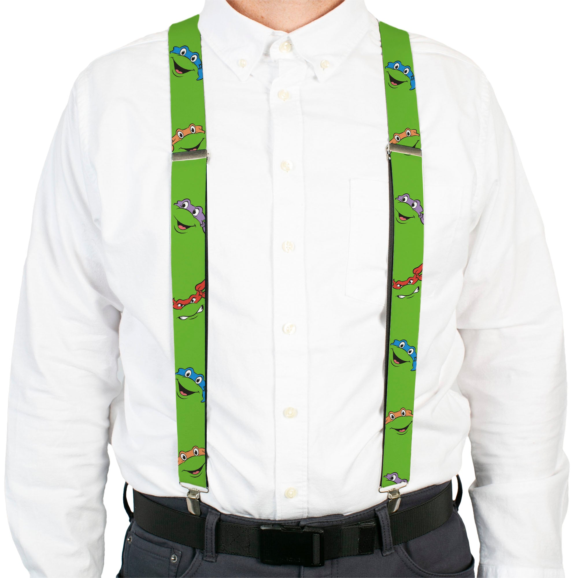 Suspenders - Classic Teenage Mutant Ninja Turtles Turtle Expressions Green Suspenders Teenage Mutant Ninja Turtles