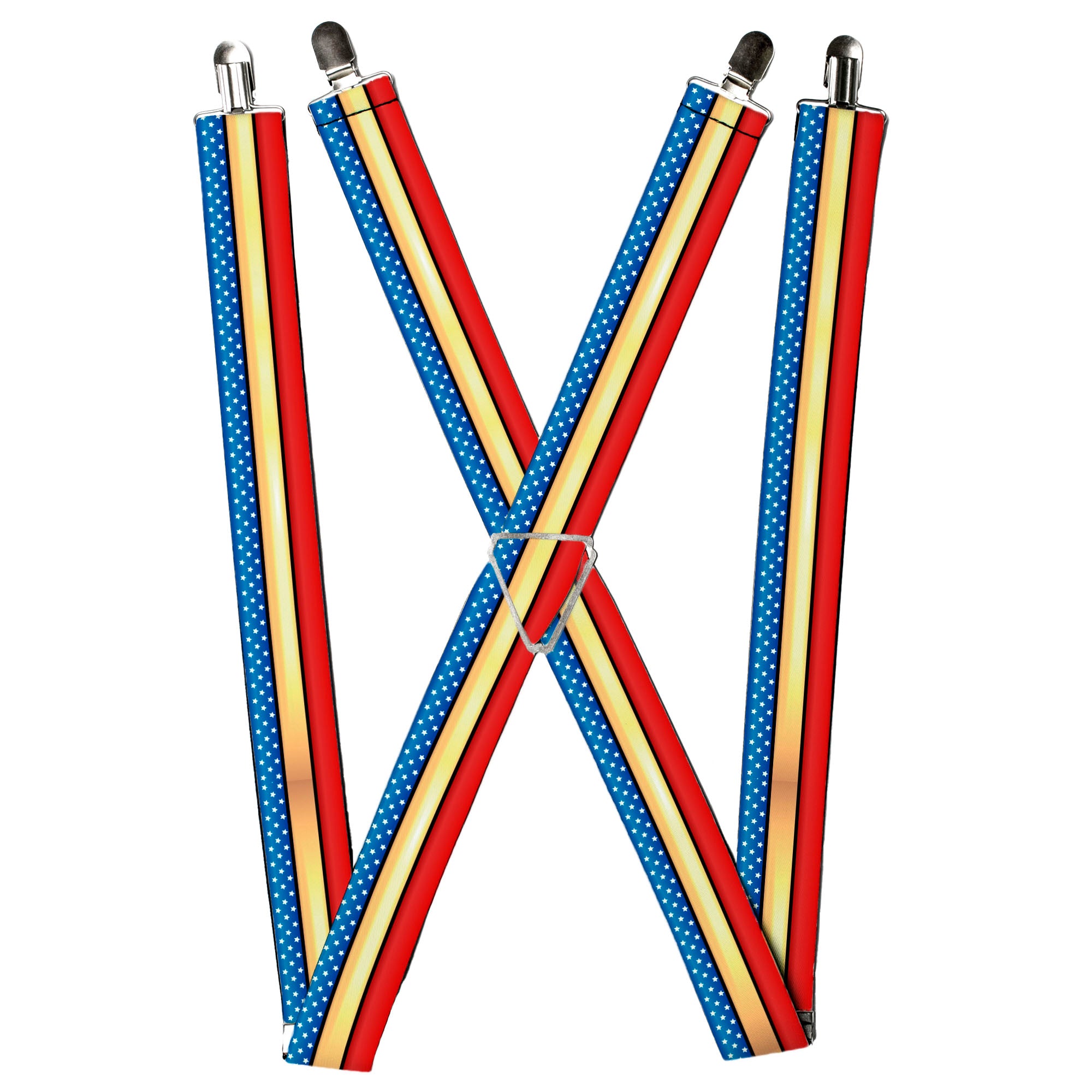 Suspenders - Wonder Woman Stripe/Stars Red/Gold/Blue/White