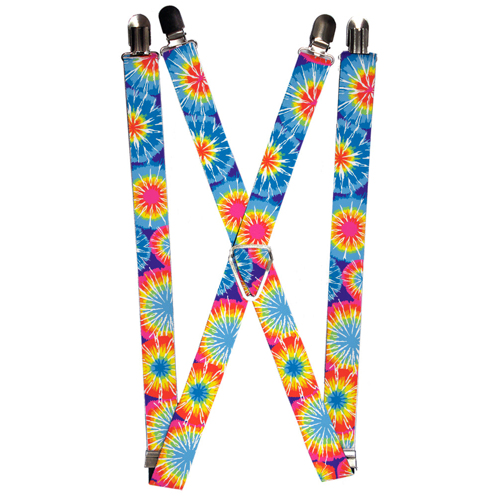 Suspenders - 70's Tie Dye Suspenders Buckle-Down 1.0-Inch Wide Regular