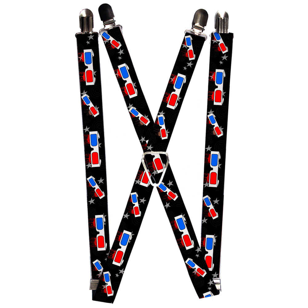 Suspenders - 3-D Glasses Dripping w/Stars