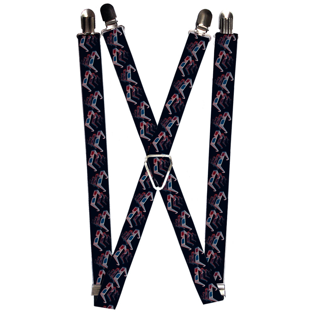 Suspenders - 3-D Glasses Black