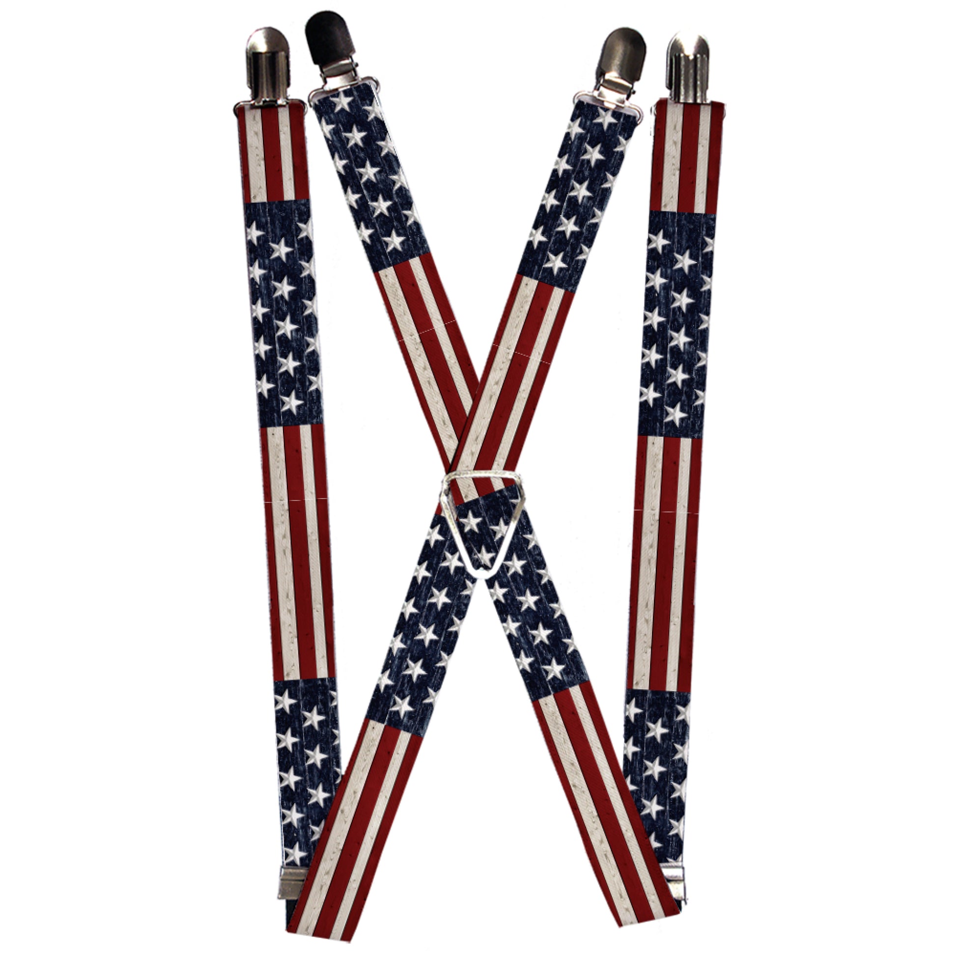 Suspenders - Americana Rustic Stars & Stripes Suspenders Buckle-Down