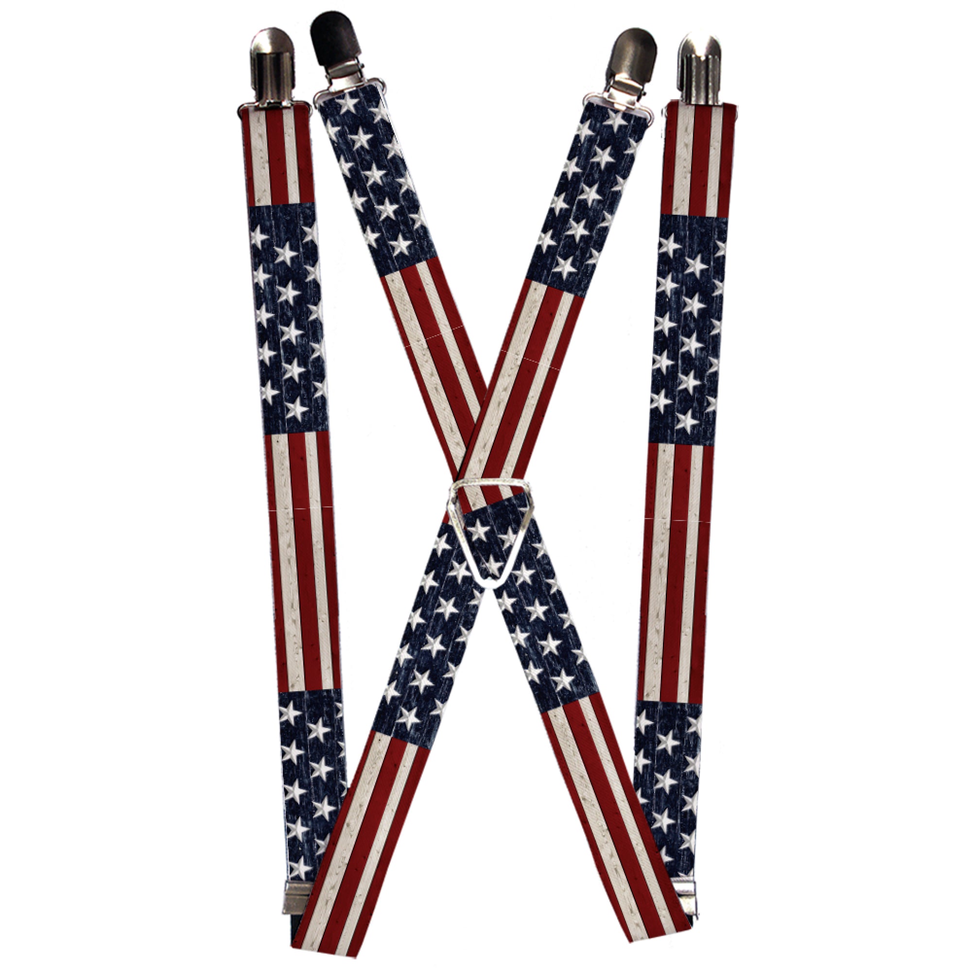 Suspenders - Americana Rustic Stars & Stripes Suspenders Buckle-Down