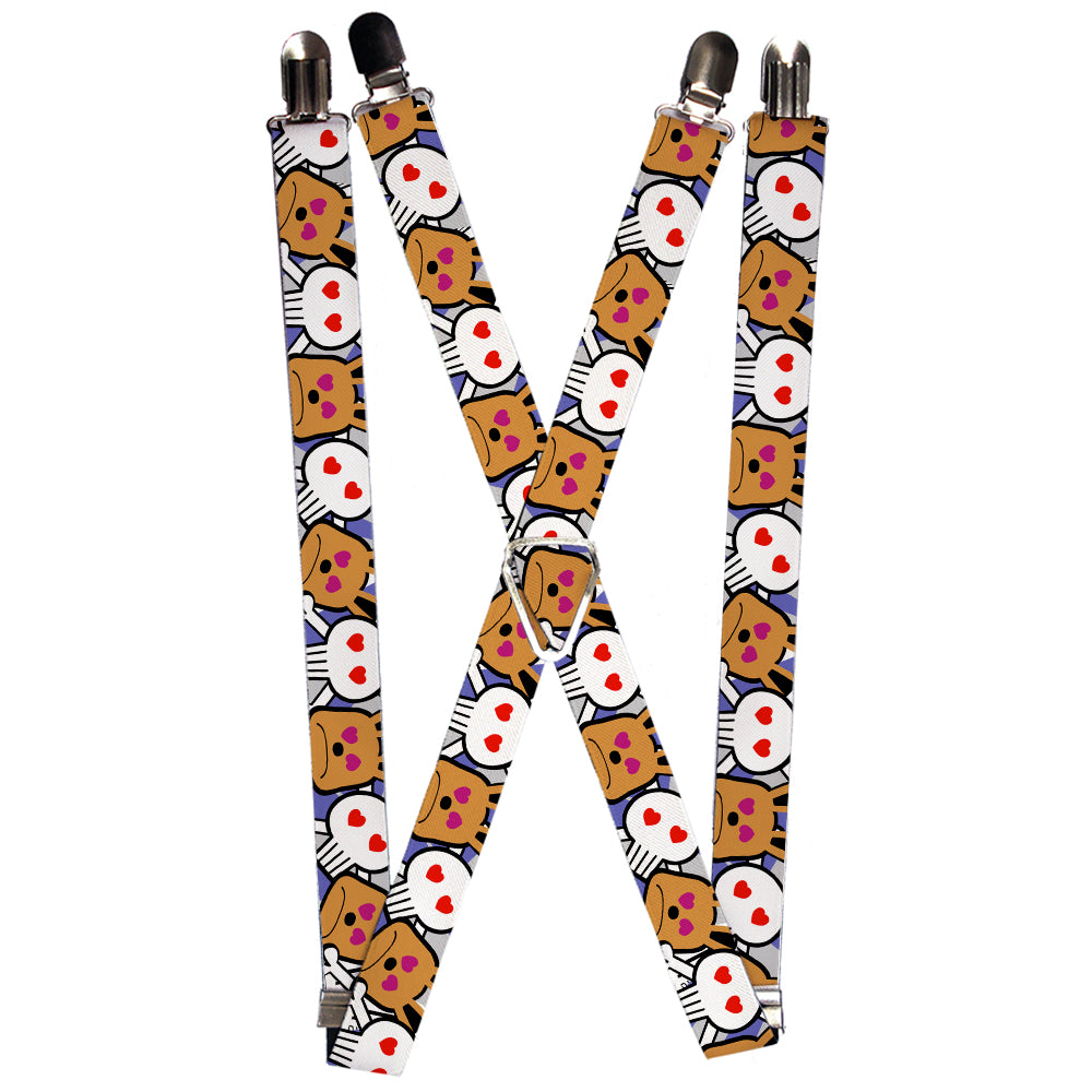 Suspenders - Buckle-Down Cartoon CLOSE-UP Suspenders Buckle-Down 1.0-Inch Wide Regular
