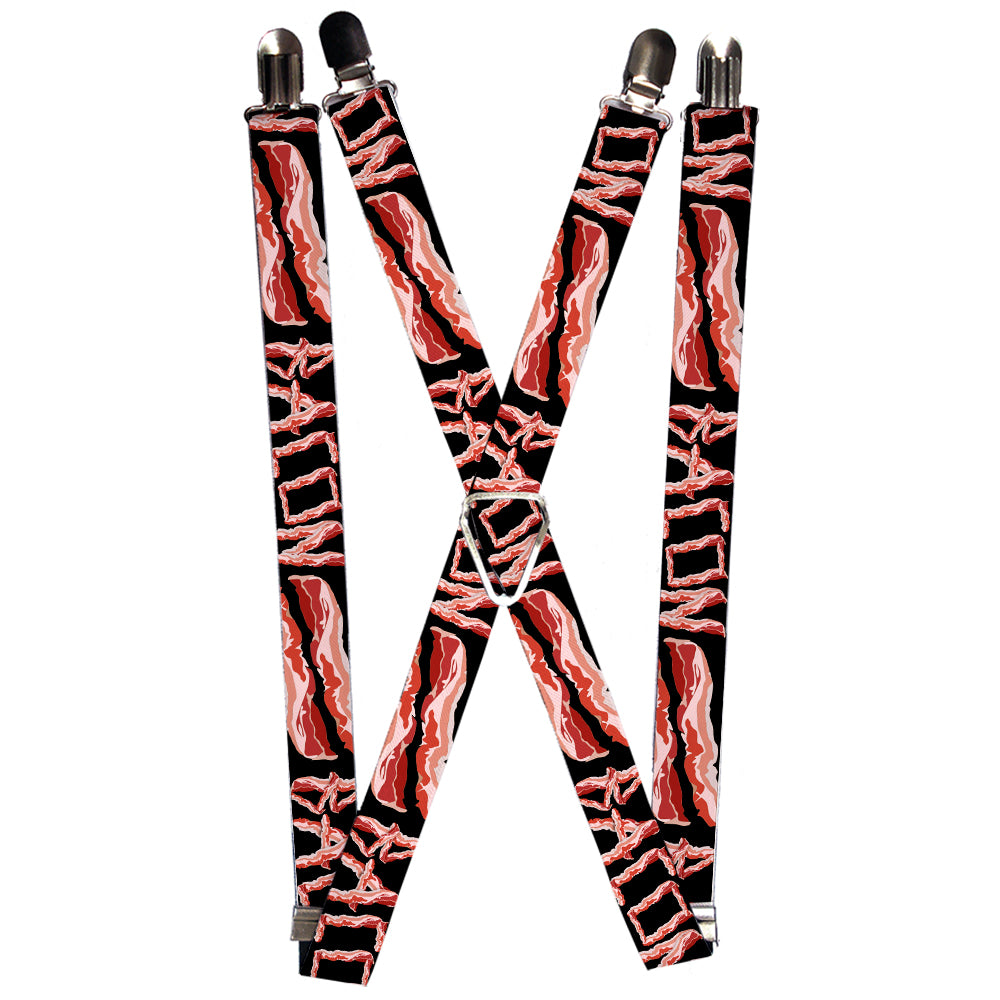 Suspenders - Bacon w/Text2 Suspenders Buckle-Down 1.0-Inch Wide Regular