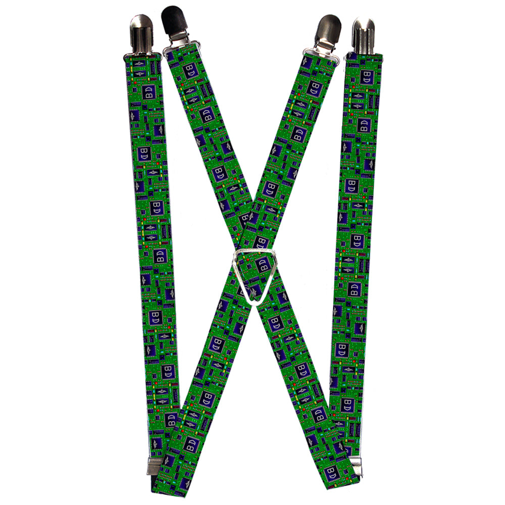 Suspenders - Circuit Board Suspenders Buckle-Down 1.0-Inch Wide Regular