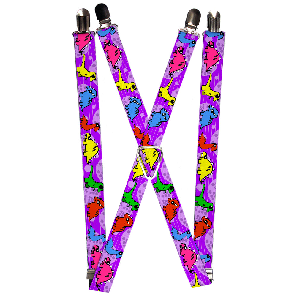 Suspenders - Dinosaur Cartoon Suspenders Buckle-Down 1.0-Inch Wide Regular