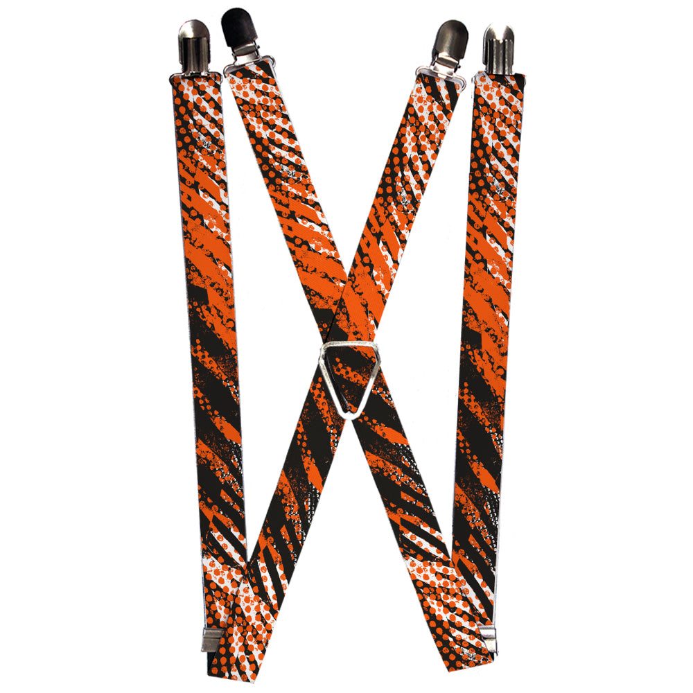 Suspenders - Grunge Tread Orange Suspenders Buckle-Down 1.0-Inch Wide Regular