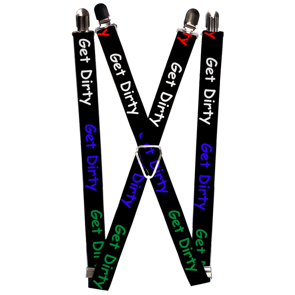 Suspenders - GET DIRTY Black/White/Blue/Green/Red