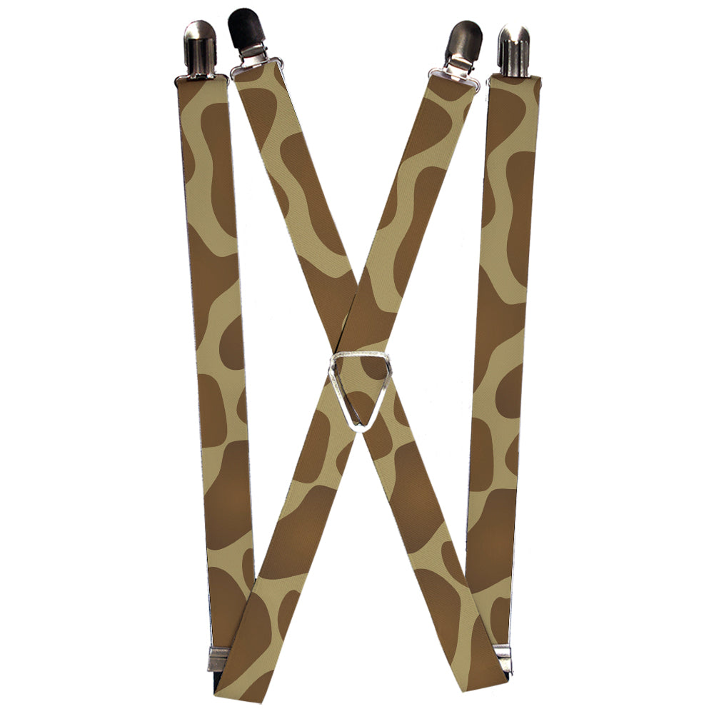 Suspenders - Giraffe Spots Tan/Brown