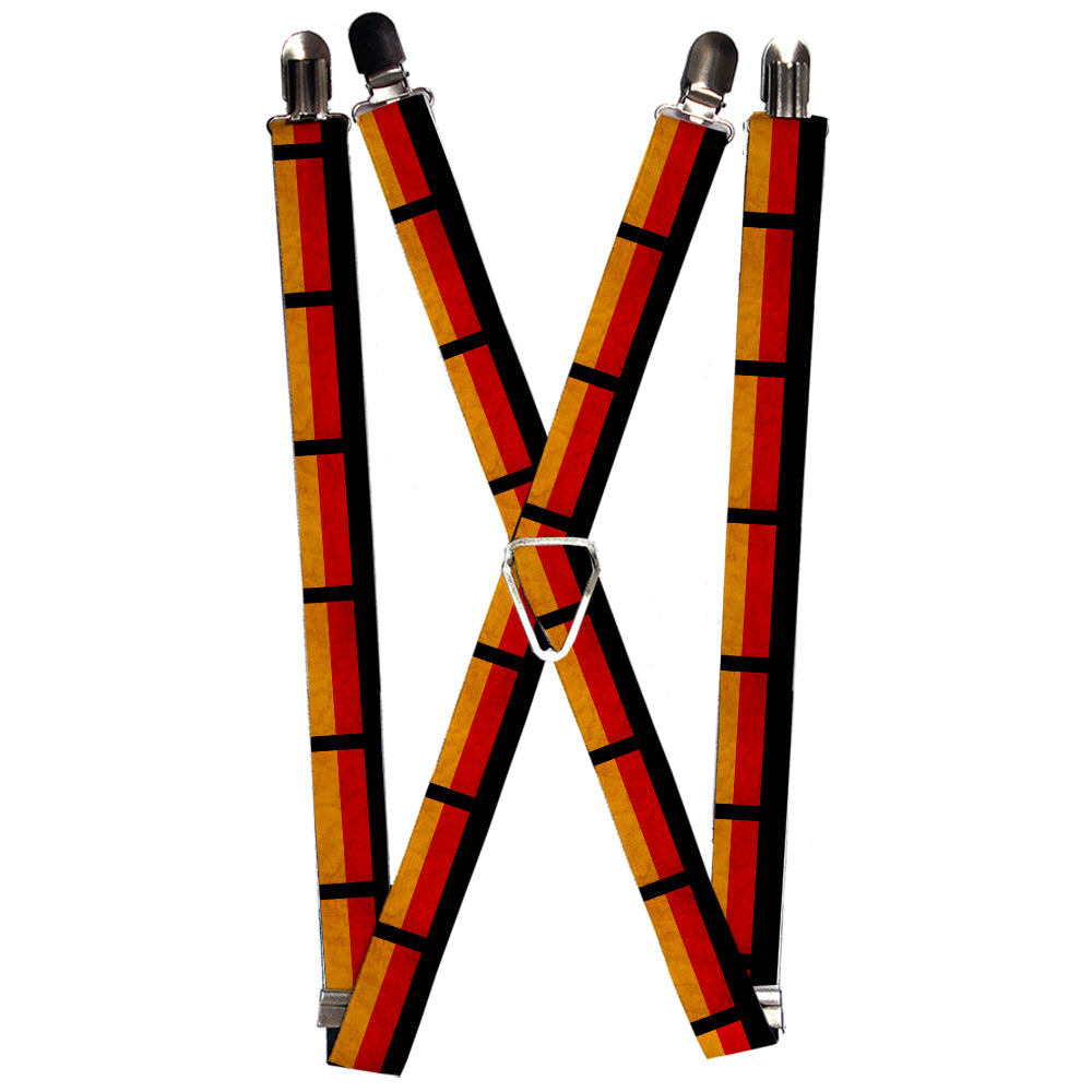 Suspenders - German Flag Distressed