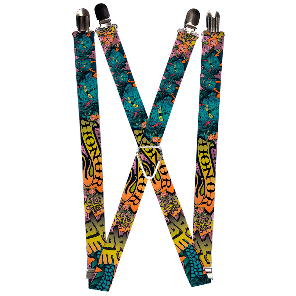 Suspenders - Honor Pink Suspenders Buckle-Down