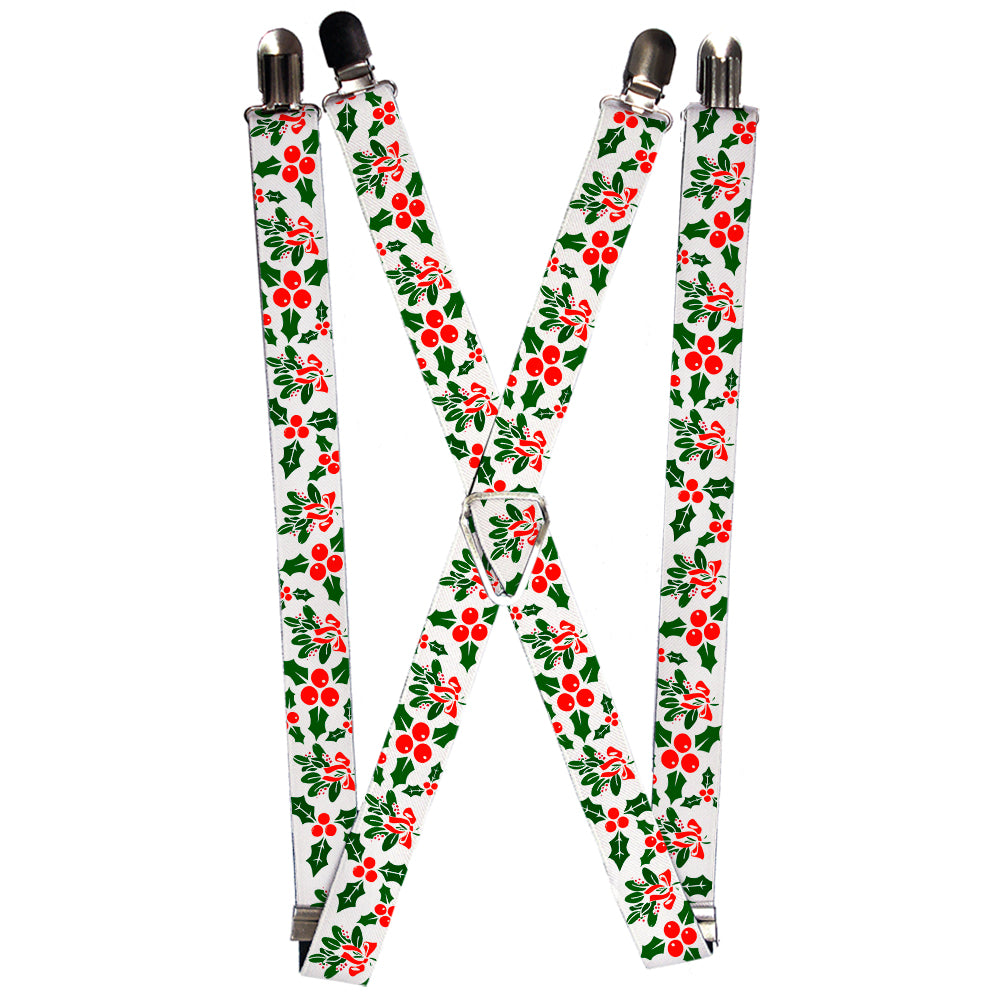 Suspenders - Holly & Mistletoe