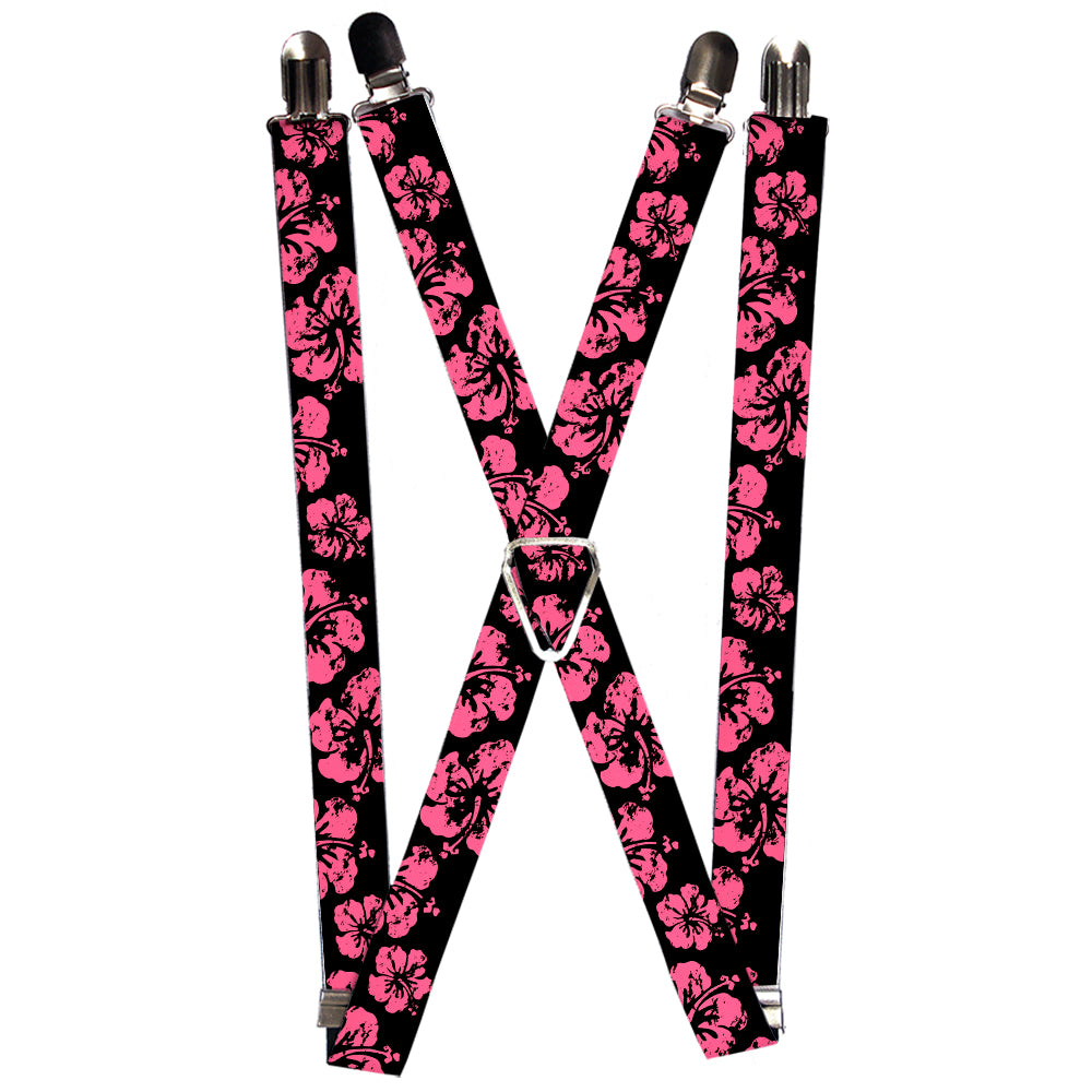 Suspenders - Hibiscus Weathered Black/Pink