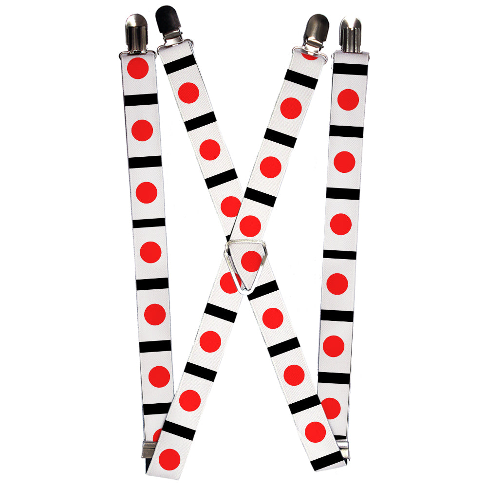 Suspenders - Japan Flags Suspenders Buckle-Down 1.0-Inch Wide Regular