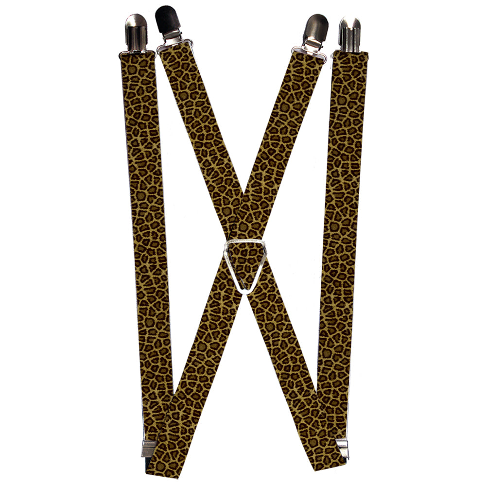 Suspenders - Leopard Brown Suspenders Buckle-Down 1.0-Inch Wide Regular