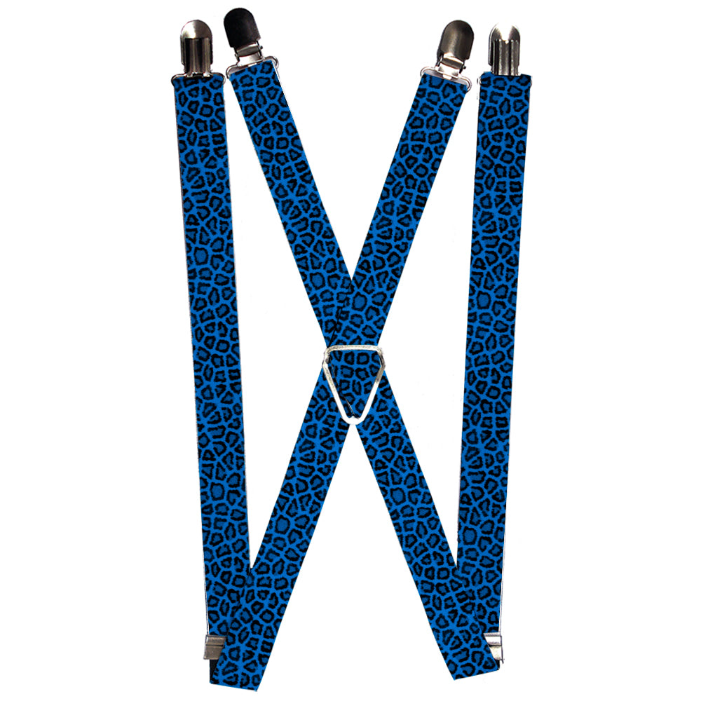 Suspenders - Leopard Turquoise Suspenders Buckle-Down 1.0-Inch Wide Regular