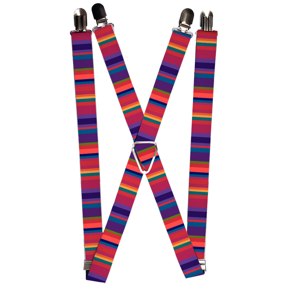 Suspenders - Lines Reds/Purples Suspenders Buckle-Down 1.0-Inch Wide Regular