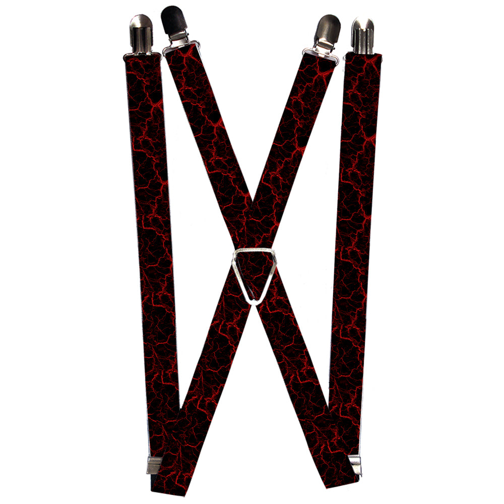 Suspenders - Marble Black/Red Suspenders Buckle-Down 1.0-Inch Wide Regular