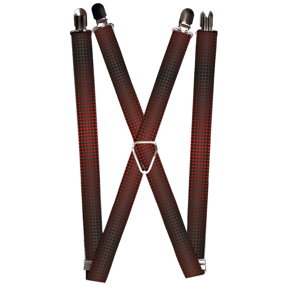 Suspenders - Micro Polka Dots Transitions Black/Red Suspenders Buckle-Down 1.0-Inch Wide Regular
