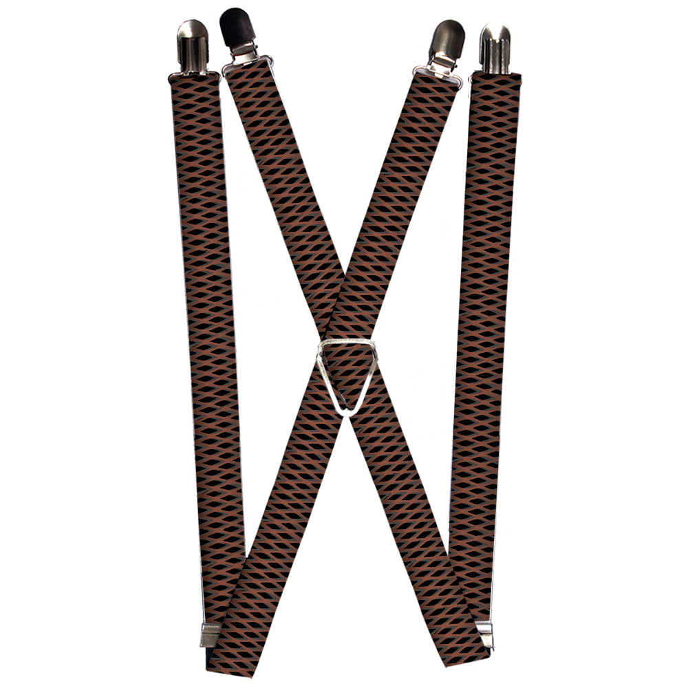 Suspenders - Mesh Black/Brown Suspenders Buckle-Down 1.0-Inch Wide Regular