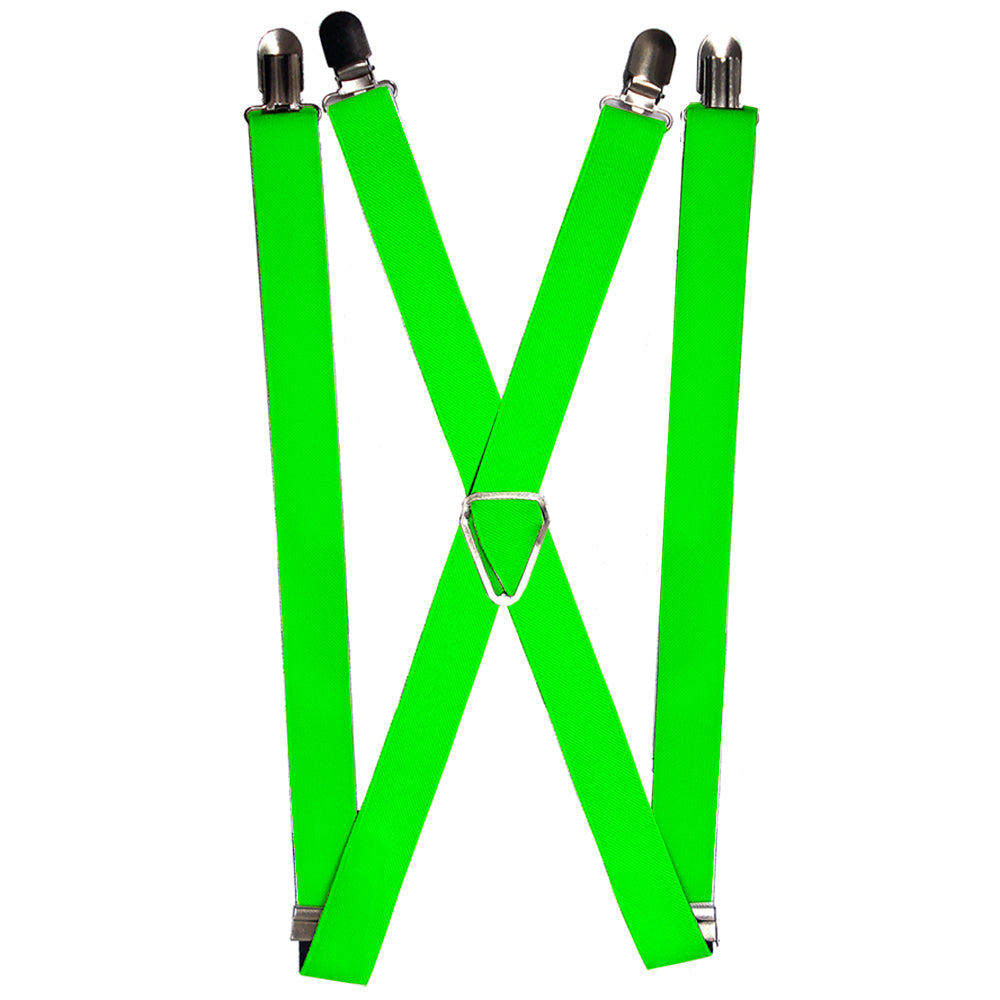 Suspenders - Neon Green Suspenders Buckle-Down 1.0-Inch Wide Regular