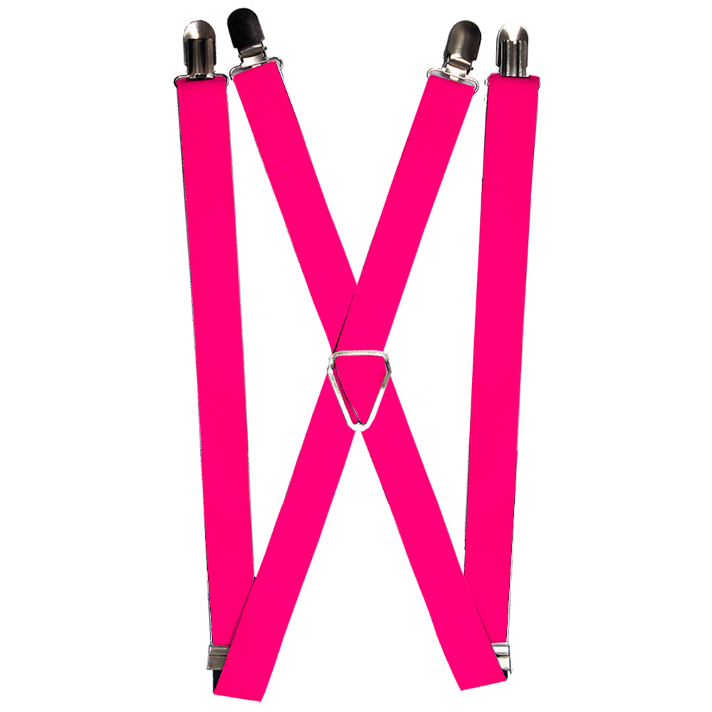 Suspenders - Neon Pink Print Suspenders Buckle-Down 1.0-Inch Wide Regular