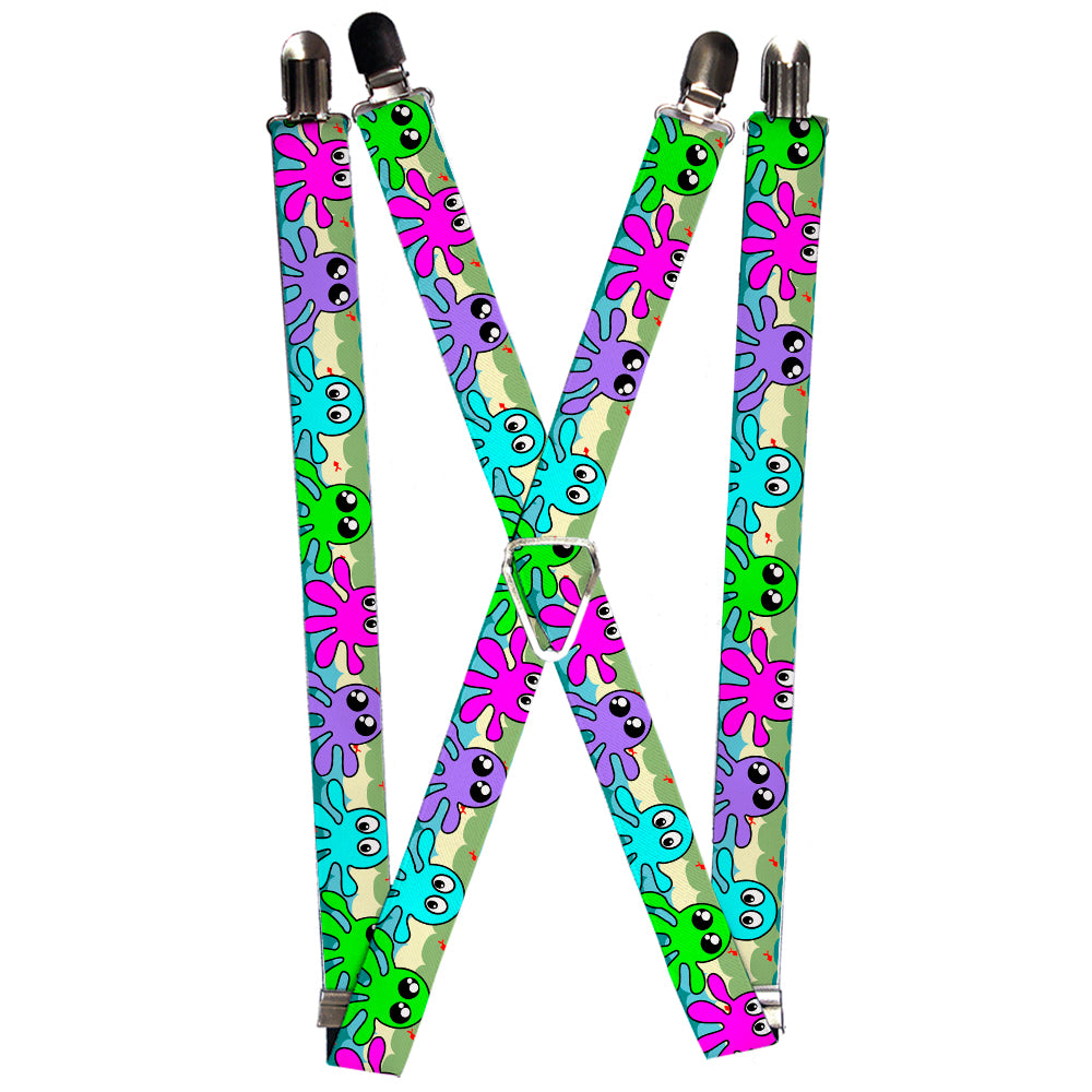 Suspenders - Octopus Cartoon Suspenders Buckle-Down 1.0-Inch Wide Regular