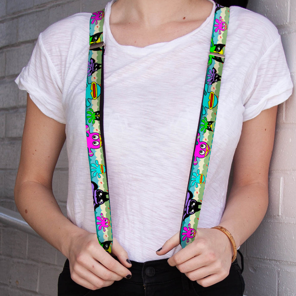 Suspenders - Octopus Superhero Cartoon Suspenders Buckle-Down