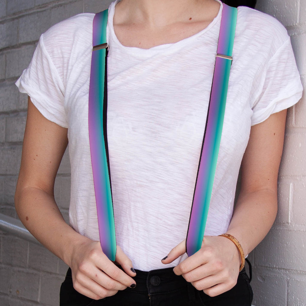 Suspenders - Ombre Blue-Green/Purple Suspenders Buckle-Down