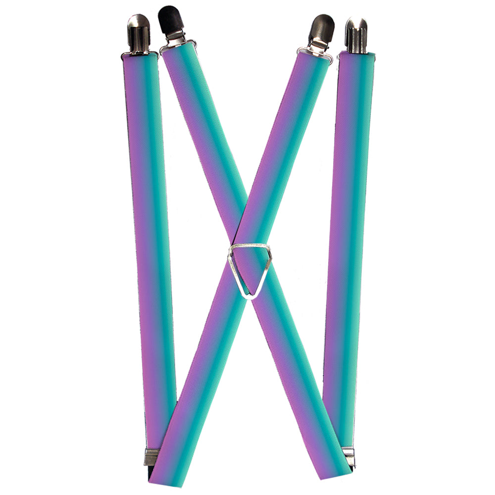 Suspenders - Ombre Blue-Green/Purple Suspenders Buckle-Down