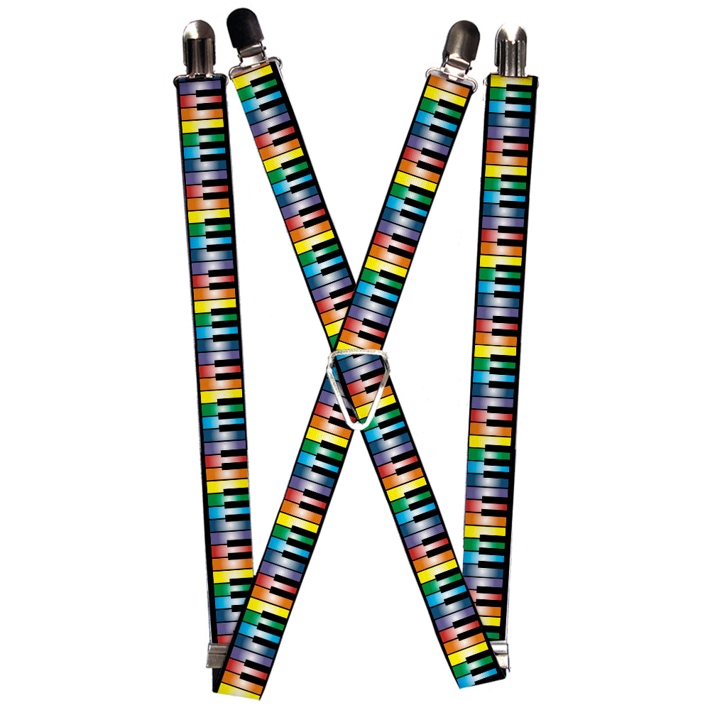 Suspenders - Piano Keys Rainbow Suspenders Buckle-Down 1.0-Inch Wide Regular